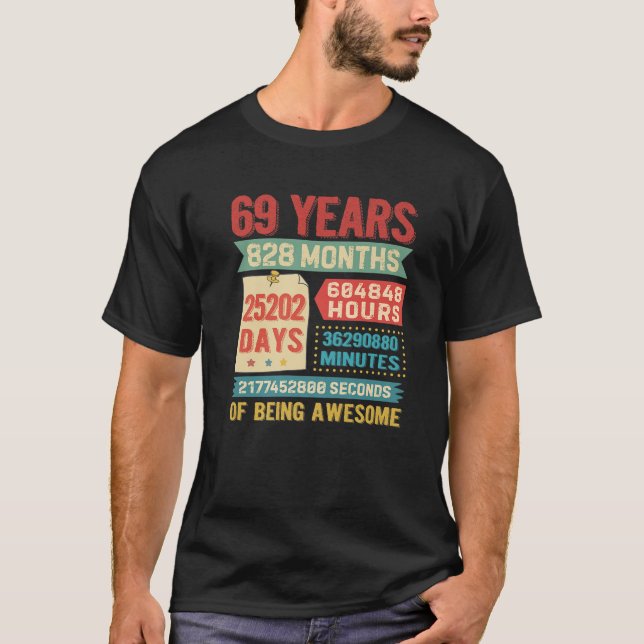 Camiseta Transformando 69 Anos De Idade 69º Aniversário Dec (Frente)