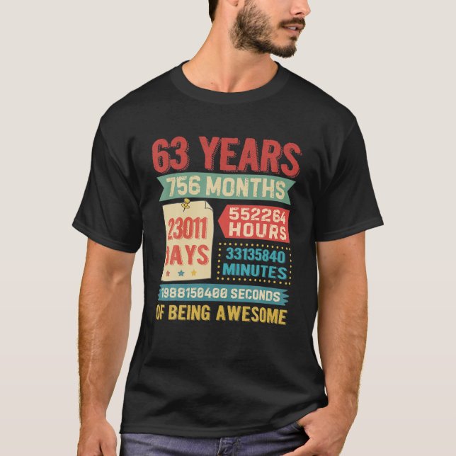 Camiseta Transformando As Decorações Do Aniversário De 63 A (Frente)