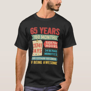 Camiseta Transformando Decorações de 65 Anos de 65 Anos de 