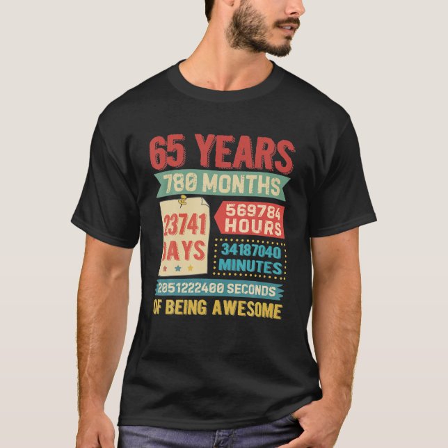 Camiseta Transformando Decorações de 65 Anos de 65 Anos de  (Frente)