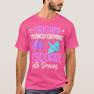 Camiseta Transformando Um Quadrado Em Origami De Sonhos