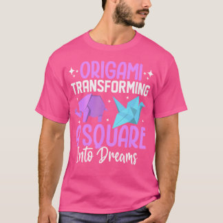 Camiseta Transformando Um Quadrado Em Origami De Sonhos