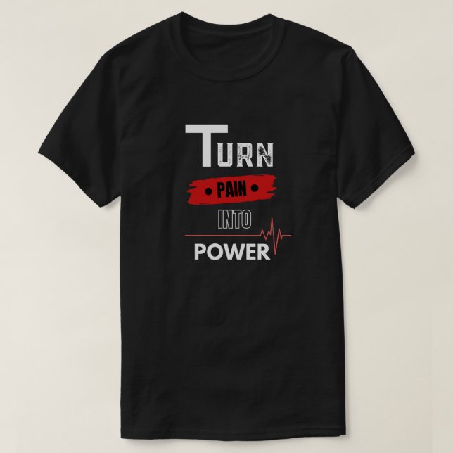 Camiseta Transformar a dor em poder (Frente do Design)