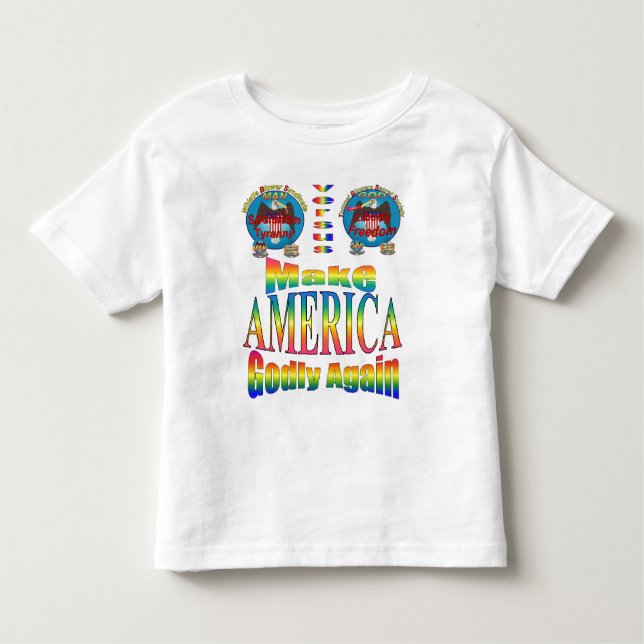 Camiseta Transforme A América De Novo Com Deus. Com "MAGA"  (Frente)