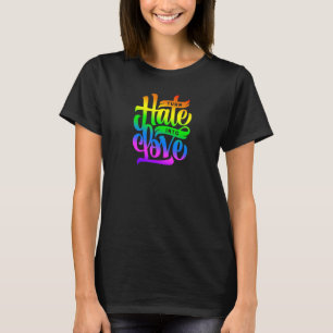 Camiseta Transforme Ódio em Amor   Cores do Arco-íris Proje