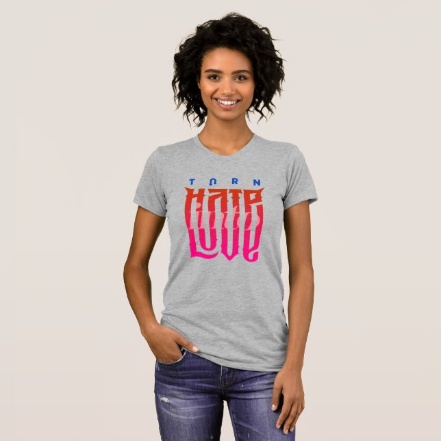 Camiseta Transforme Ódio em Amor | Mulheres Slim Fit (Frente Completa)