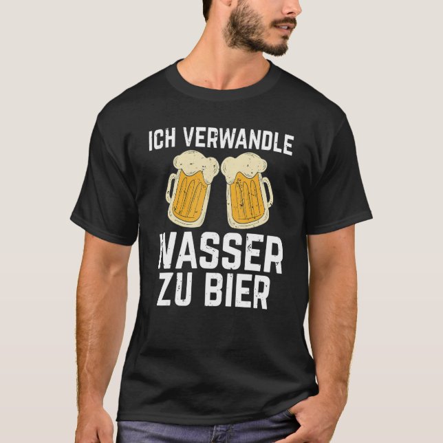 Camiseta Transformo água em cerveja. (Frente)