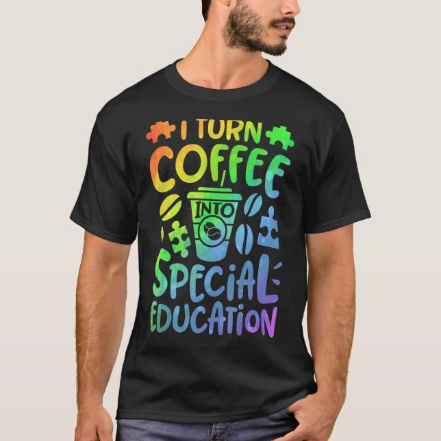 Camiseta Transformo Café Em Professora Especial De Educação (Frente)