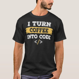 Camiseta transformo café em programador de código