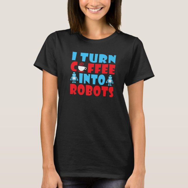 Camiseta Transformo café em Robôs Robôs (Frente)