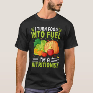 Camiseta Transformo Comida em Combustível Sou um Nutricioni
