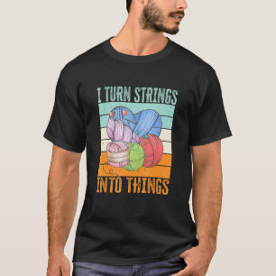 Camiseta Transformo Cordas Em Coisas. Cortar, Cortar M