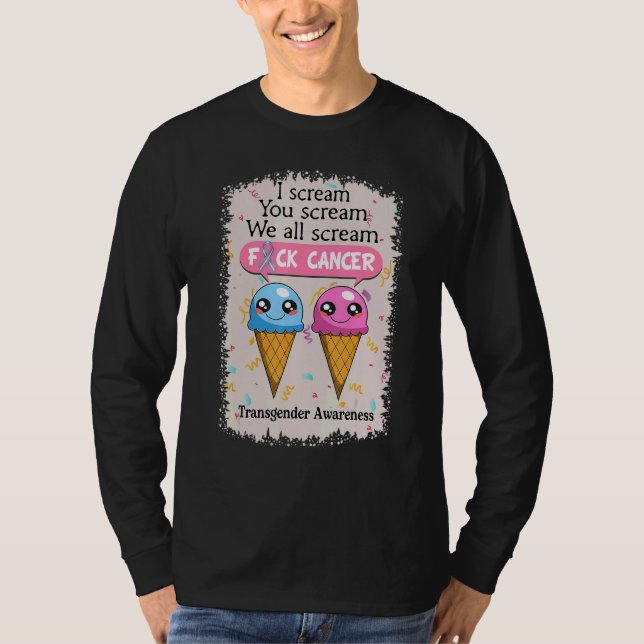 Camiseta Transgender Awareness Cute Ice Creams  Saying (Frente)
