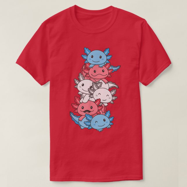 Camiseta Transgender Flag Trans Pride LGBTQ Aolotl  (Frente do Design)