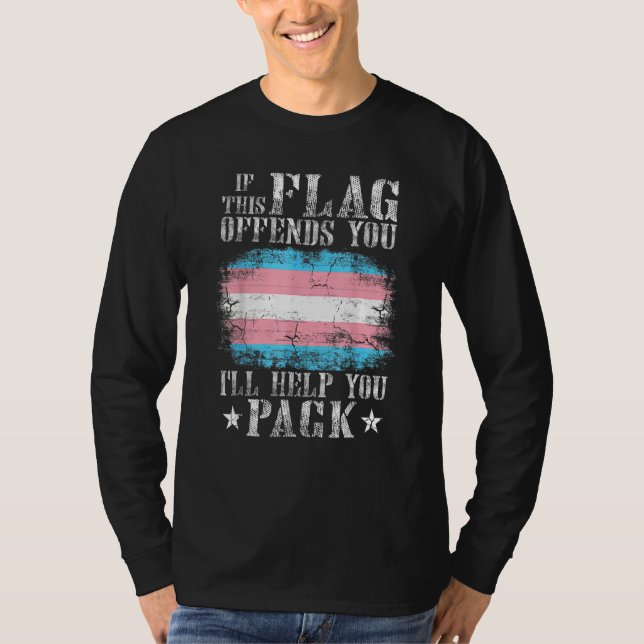 Camiseta Transgender If This Flag Offends You Trans Rainbow (Frente)