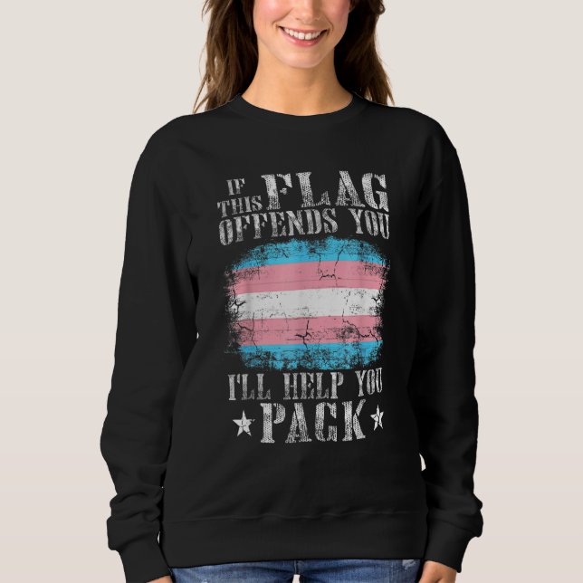 Camiseta Transgender If This Flag Offends You Trans Rainbow (Frente)