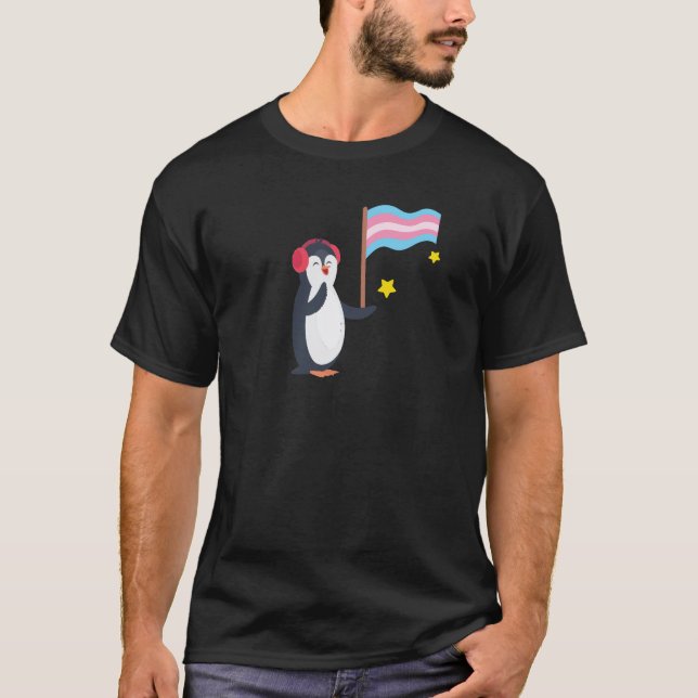 Camiseta Transgender Penguin Transsexual LGBT (Frente)