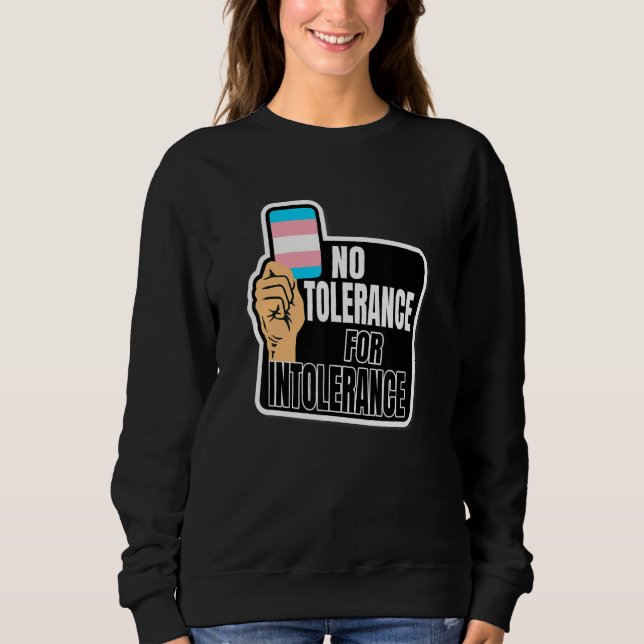Camiseta Transgender Pride Flag No tolerance for Intoleranc (Frente)