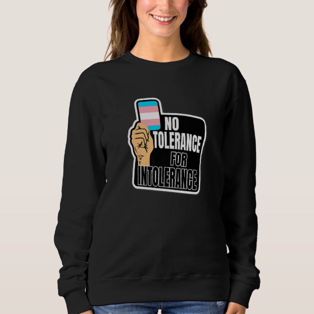 Camiseta Transgender Pride Flag No tolerance for Intoleranc (Frente)