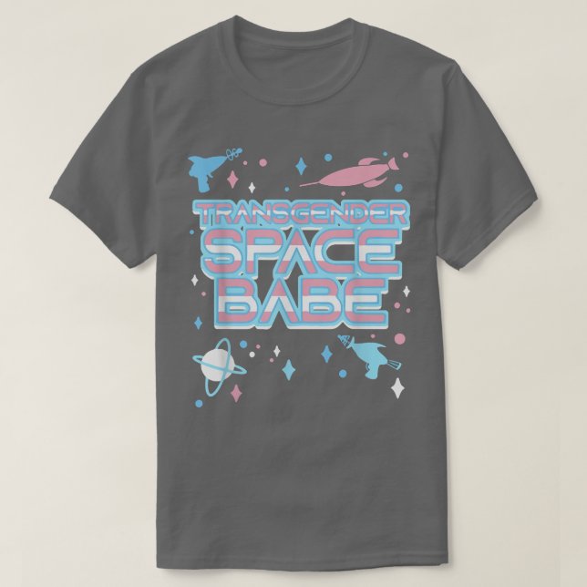 Camiseta Transgender Space Babe Trans Pride LGBT Pride Mont (Frente do Design)