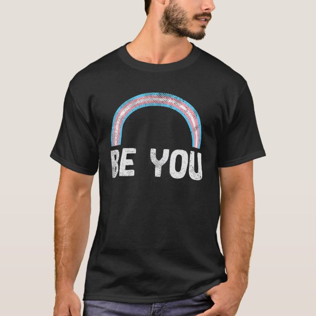 Camiseta Transgênero Arco-Íris Você É Transsexual (Frente)