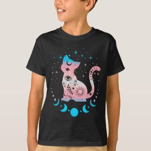 Camiseta Transgênero Cat Astrologia Celestial Orgulho Lgbt