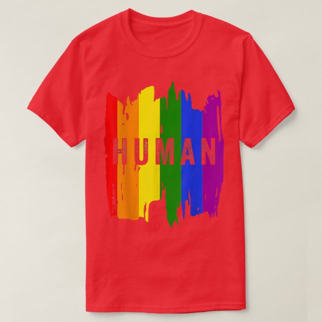 Camiseta Transgênero com Orgulho gay de Mês de Bandeira LGB (Frente do Design)