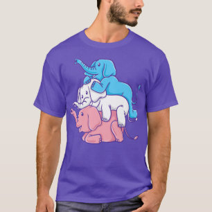 Camiseta Transgênero do Elefante do Orgulho Trans LGBT