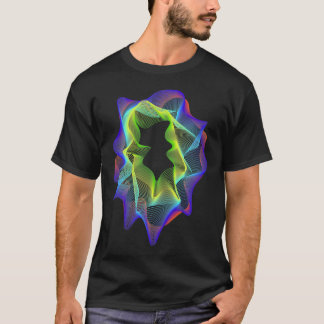 Camiseta Transição abstrato futurística colorida