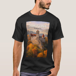 Camiseta Transilvania Romênia Ilustração Arte de Viagem Vin