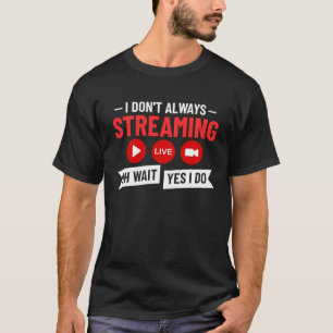 Camiseta Transmissão de Jogos em Streaming Microfone de Víd