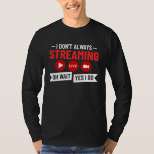 Camiseta Transmissão de Jogos Streamer de Vídeo Online Micr