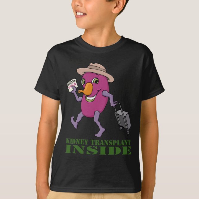 Camiseta Transplantação do rim para dentro (Frente)