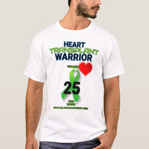 Camiseta Transplante Cardíaco 25 Anos Aniversário 25 W