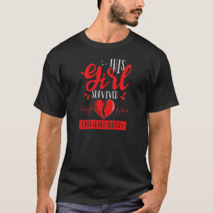 Camiseta Transplante Cardíaco das Mulheres em Aberto Sobrev