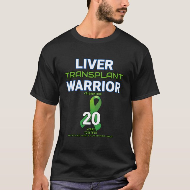 Camiseta Transplante hepático Aniversário 20 anos de guerra (Frente)