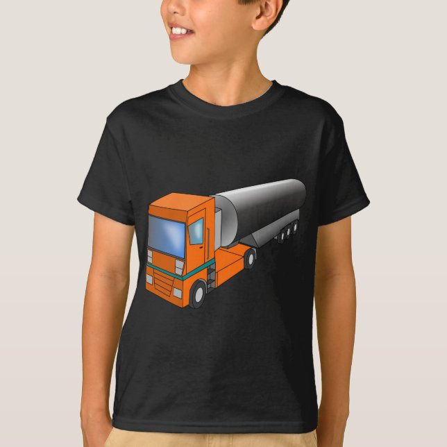 Camiseta Transportador de Caminhões de Gás para Crianças (Frente)