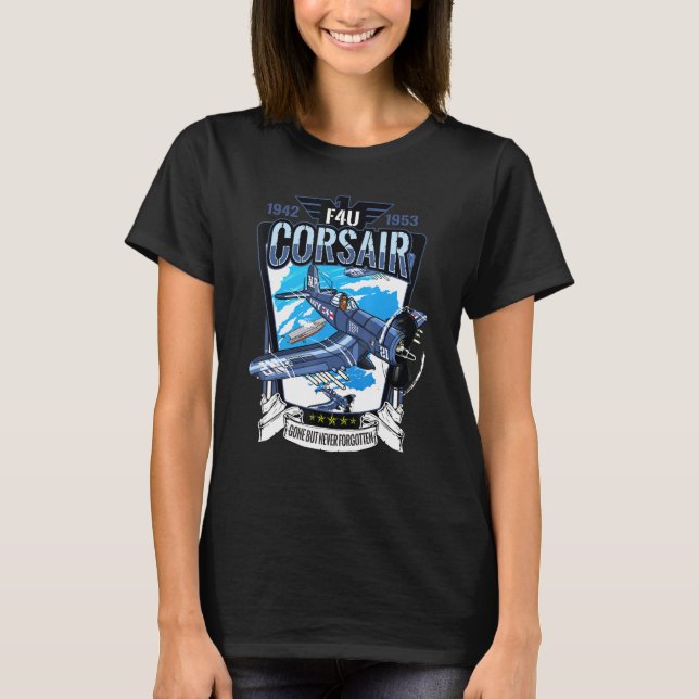 Camiseta Transportadora Aérea Americana F4u Corsair Ww2 (Frente)