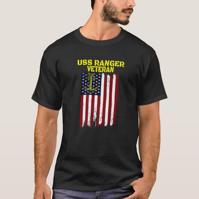 Camiseta Transportadora aérea USS Ranger CV-61 CVA-61 Veter (Frente)