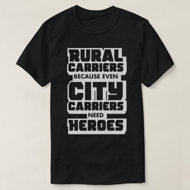 Camiseta Transportadoras rurais, Empregador postal engraçad (Frente do Design)