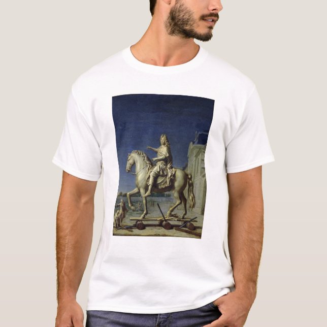 Camiseta Transportando a estátua equestre de Louis (Frente)