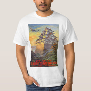 Camiseta Transporte aéreo japonês com templo