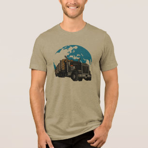 Camiseta Transporte de Madeira de Caminhão de Madeira Logís