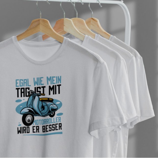Camiseta Transporte de Patinete Azul (Criador carregado)
