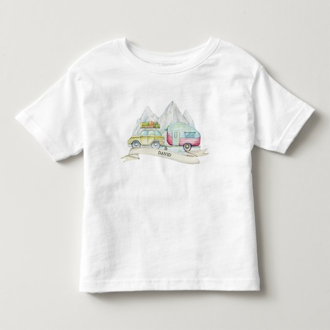 Camiseta Transporte de Viagem Aquarela (Frente)