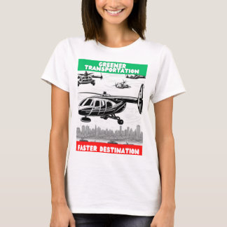 Camiseta Transporte mais ecológico Destino mais rápido para