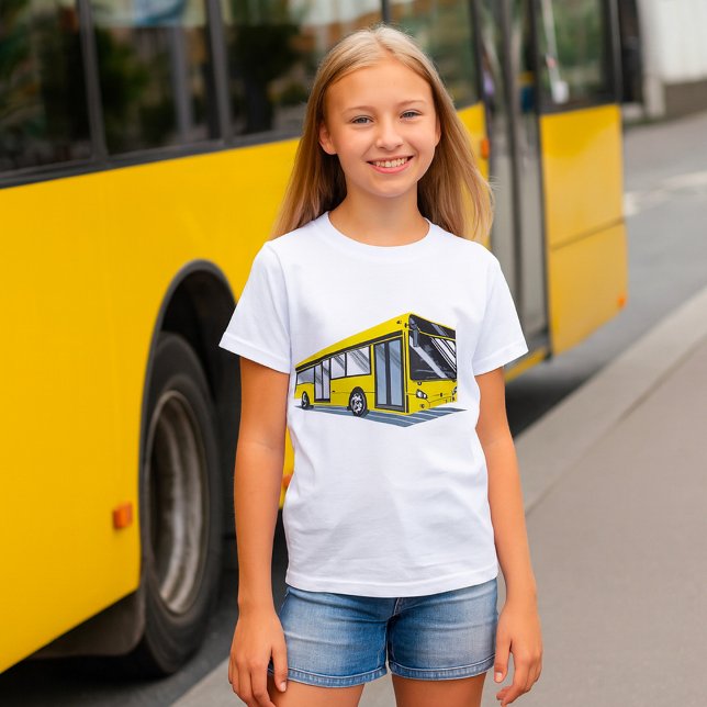 Camiseta Transporte Público de Barramento de Cidade Amarelo (Criador carregado)