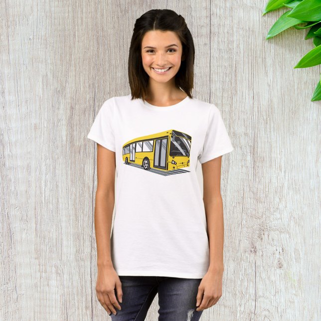 Camiseta Transporte Público de Barramento de Cidade Amarelo (Criador carregado)