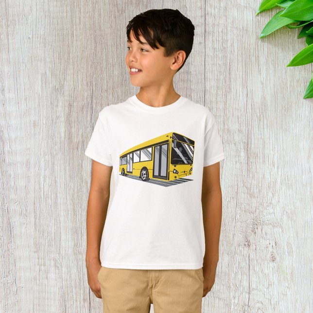 Camiseta Transporte Público de Barramento de Cidade Amarelo (Criador carregado)