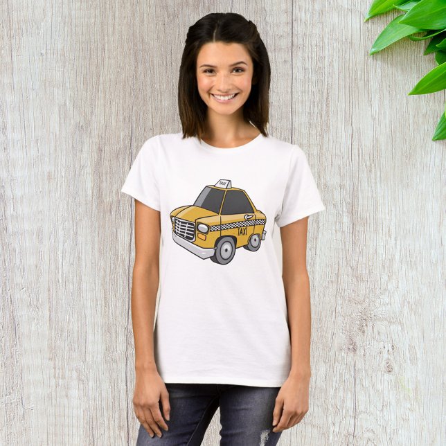 Camiseta Transporte Urbano de Táxi Amarelo da Cidade (Criador carregado)